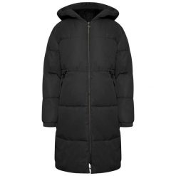 Parka turystyczna damska Dare 2B Indulgent. Czarne płaszcze Dare 2b, bez wzorów, z puchu, sportowe, bez kaptura. W wyprzedaży za 769.99 zł.