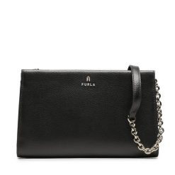 Torebka Furla. Czarne kopertówki Furla, bez wzorów, wizytowe, bez dodatków. Za 939.99 zł.