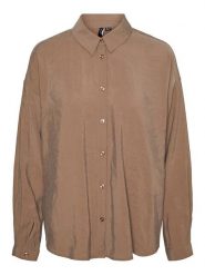 Vero Moda Koszula w kolorze jasnobrązowym rozmiar: S. Brązowe koszule Vero Moda, s, bez wzorów, bez kołnierzyka, bez ramiączek. Za 70.24 zł.