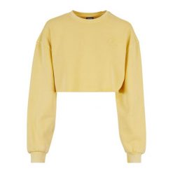 Bluza crop haftowane z kwiatami duże rozmiary dla kobiet Urban Classics. Żółte bluzy bez kaptura Urban Classics, bez wzorów, bez kaptura. Za 237.00 zł.