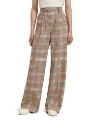 Scotch & Soda Spodnie w kolorze zielono-jasnobrązowym rozmiar: W31/L32. Brązowe spodnie materiałowe Scotch & Soda, bez wzorów, z materiału, z podwyższonym stanem. Za 282.42 zł.