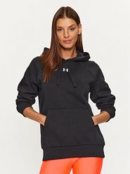 Under Armour Bluza Ua Rival Fleece Hoodie 1379500 Czarny Loose Fit. Czarne bluzy Under Armour, l, bez wzorów, z bawełny, bez ramiączek, bez kaptura. Za 299.99 zł.