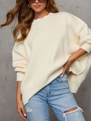 Milan Kiss Sweter w kolorze kremowym rozmiar: S. Brązowe swetry Milan Kiss, s, bez wzorów, bez ramiączek. Za 144.58 zł.