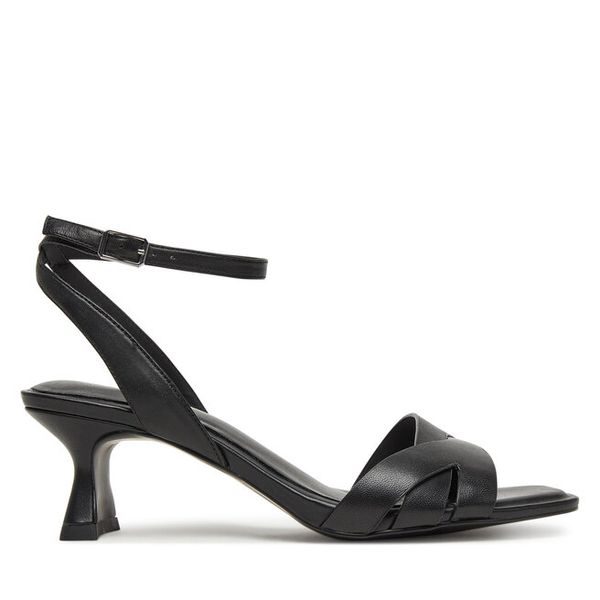 Sandały Tamaris. Czarne sandały Tamaris, bez wzorów, bez obcasa, na słupku, bez zapięcia. Za 319.99 zł.