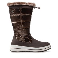 Śniegowce Caprice. Brązowe śniegowce Caprice, bez wzorów, bez zapięcia. Za 449.99 zł.