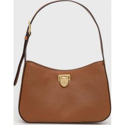 Lauren Ralph Lauren torebka skórzana kolor brązowy. Brązowe shopper bag Lauren Ralph Lauren, bez wzorów, na ramię, bez dodatków. Za 1,529.90 zł.