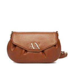 Torebka Armani Exchange. Brązowe listonoszki Armani Exchange, bez wzorów, bez dodatków. Za 539.99 zł.