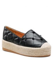 DeeZee Espadryle WS020610-01 Czarny. Czarne espadryle DeeZee, bez wzorów, ze skóry, bez obcasa. Za 119.99 zł.