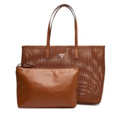 Torebka Guess. Brązowe torebki klasyczne Guess, z aplikacjami, bez dodatków. Za 579.99 zł.