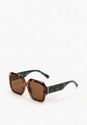 Brązowo-Niebieskie Okulary Przeciwsłoneczne z Szerokimi Geometrycznymi Oprawkami Wanena. Brązowe okulary przeciwsłoneczne Born2be, bez wzorów, z jeansu. Za 29.99 zł.