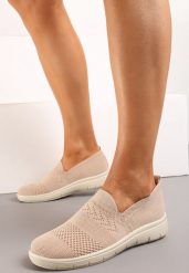 Różowe Tenisówki w Stylu Mokasynów Sportowych z Elastyczną Cholewką Meeporis. Czerwone trampki Born2be, bez wzorów, z bawełny, eleganckie, bez zapięcia. Za 109.99 zł.