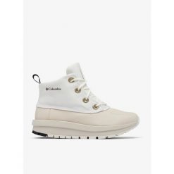 Buty outdoor damskie Columbia Moritza Shield. Białe buty trekkingowe Columbia, bez wzorów, bez zapięcia, outdoorowe. Za 398.99 zł.