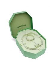 Swarovski Zestaw kolczyki, bransoletka i naszyjnik Matrix 5742040 Srebrny. Szare kolczyki Swarovski, srebrne. Za 2,446.99 zł.