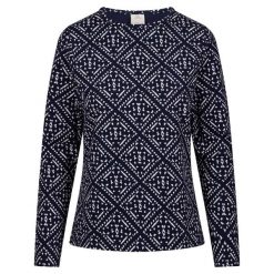 Wzorzysta Bluzka Z Długim Rękawem Dla Kobiet Daniela. Niebieskie bluzki Trespass, bez wzorów, sportowe, bez kołnierzyka, bez ramiączek. Za 108.99 zł.