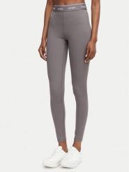 Guess Legginsy V5BB06 K1942 Szary Slim Fit. Szare legginsy Guess, z aplikacjami, z syntetyku. Za 264.99 zł.