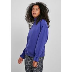 Bluza damska Urban Classics turtleneck crew (grandes tailles). Niebieskie bluzy Urban Classics, bez wzorów, bez ramiączek, bez kaptura. Za 244.50 zł.