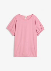 T-shirt z bawełny organicznej. Czarne t-shirty bonprix, bez wzorów, z bawełny, bez kołnierzyka, bez ramiączek. Za 64.99 zł.