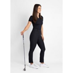 Spodnie golfowe damskie Torrey – Wysoki stan, lekkie, szybkoschnące. Czarne spodnie materiałowe FLAIRWAY GOLF, bez wzorów, eleganckie, z podwyższonym stanem. Za 509.00 zł.