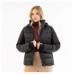 Damska kurtka z kapturem ANKY ATC252002. Czarne kurtki ANKY, bez wzorów, z puchu, z kapturem. W wyprzedaży za 846.60 zł.