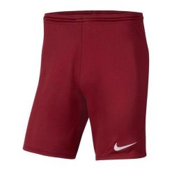 Spodenki Z Dzianiny Dla Dzieci Park III. Brązowe szorty Nike, bez wzorów, z dzianiny, sportowe. Za 97.99 zł.