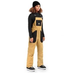 Spodnie snowboardowe z szelkami damskie Maple-W. Brązowe kombinezony SIROKO, na zimę, m, bez wzorów, z materiału, sportowe, bez kołnierzyka, bez ramiączek. Za 467.00 zł.