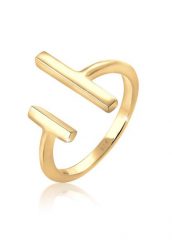 Elli Damski Geo rodowany Open Minimal ze srebra próby 925 Sterling Silver Pierścionki 1 ct. Szare pierścionki Elli, srebrne. Za 243.99 zł.