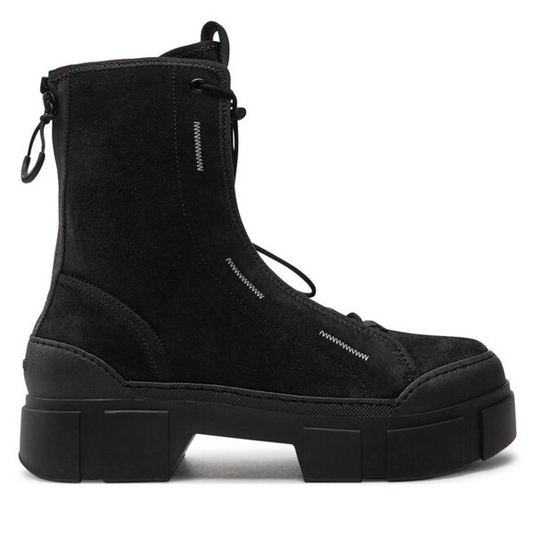 Botki Vic Matié. Czarne botki Vic Matié, bez wzorów, bez obcasa, na płaskiej podeszwie, bez zapięcia. Za 1,589.00 zł.