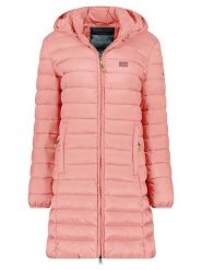 Geographical Norway Płaszcz pikowany "Atikolor" w kolorze jasnoróżowym rozmiar: L. Różowe płaszcze Geographical Norway, l, bez wzorów, bez kaptura. Za 174.84 zł.