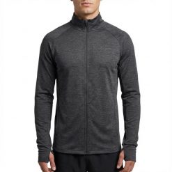 Damska Kurtka Biegowa ACT-JACKET ROOEL z Poliestru Szary Melanż. Szare kurtki do biegania LEGEA, m, bez wzorów, z bawełny, bez kaptura, do biegania. Za 96.00 zł.