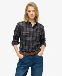 Superdry Koszula Lumberjack Check Flanelowa – Relaxed Fit, 100% Bawełna. Żółte koszule Superdry, bez wzorów, z bawełny, vintage, bez kołnierzyka, bez ramiączek. Za 271.45 zł.