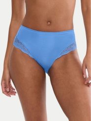 Triumph Figi klasyczne z wysokim stanem Ladyform Soft 10224859 Niebieski. Niebieskie figi Triumph, bez wzorów, z syntetyku, z podwyższonym stanem. Za 129.99 zł.