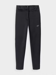 4F Spodnie narciarskie w kolorze czarnym rozmiar: M. Czarne spodnie dresowe 4f, bez wzorów, z polaru. Za 287.84 zł.