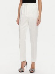 Dolce&Gabbana Spodnie materiałowe FTAM2T FJTBV Biały Regular Fit. Białe spodnie materiałowe Dolce&Gabbana, bez wzorów, z bawełny. Za 3,869.00 zł.