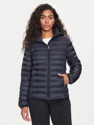 Tommy Hilfiger Kurtka puchowa Global Stripe WW0WW42046 Granatowy Regular Fit. Niebieskie kurtki Tommy Hilfiger, l, bez wzorów, z puchu, bez kaptura. Za 949.99 zł.