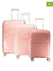Geographical Norway 3-częściowy zestaw "Silkovette" w kolorze jasnoróżowym rozmiar: onesize. Różowe walizki Geographical Norway. Za 391.99 zł.