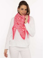 Zwillingsherz Chusta trójkątna "Luxus Design" w kolorze różowym - 200 x 130 cm rozmiar: onesize. Różowe chusty Zwillingsherz, bez wzorów, z bawełny. Za 126.99 zł.