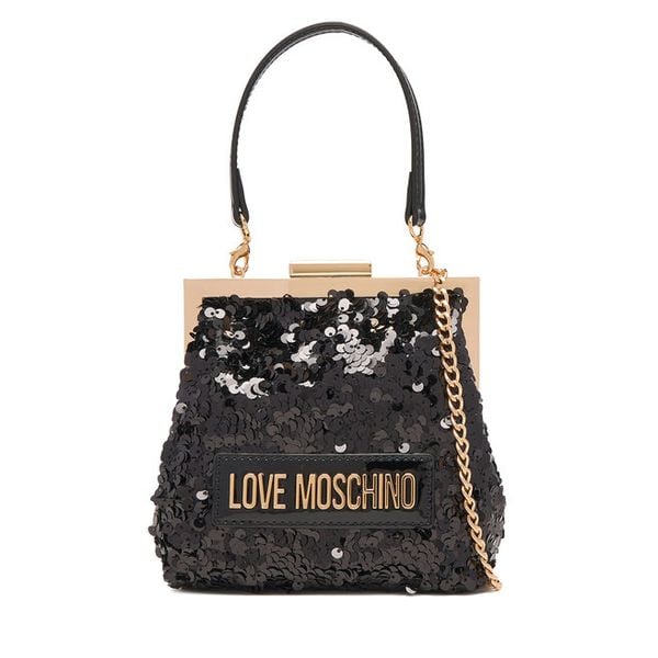 Torebka LOVE MOSCHINO. Czarne kopertówki Love Moschino, bez wzorów, wizytowe, bez dodatków. Za 464.99 zł.