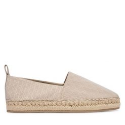 Espadryle Calvin Klein. Brązowe espadryle Calvin Klein, bez wzorów, bez obcasa. Za 359.99 zł.