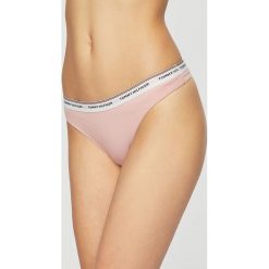 Tommy Hilfiger - Stringi (3 pack). Czerwone stringi Tommy Hilfiger, bez wzorów, z bawełny. W wyprzedaży za 119.90 zł.