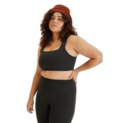 Biustonosz dla kobiet Girlfriend Collective Rib Tommy. Czarne biustonosze sportowe GIRLFRIEND COLLECTIVE, bez wzorów. Za 272.50 zł.