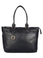 Bellicci Skórzana torebka "Chelsea" w kolorze czarnym - 34 x 29 x 10 cm rozmiar: onesize. Czarne torby na laptopa Bellicci, bez wzorów, z materiału, na ramię. Za 295.99 zł.