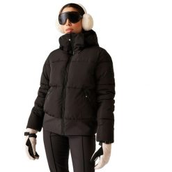 Wyściełana Kurtka Narciarska Damska Glitz. Czarne kurtki narciarskie Dare 2b, xl, bez wzorów, z materiału, z kapturem, narciarskie. Za 1,143.99 zł.