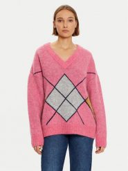 Mustang Sweter Dana 1015415 Różowy Oversize. Czerwone swetry Mustang, xs, bez wzorów, z syntetyku, bez ramiączek. Za 199.99 zł.