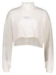 Reebok Bluza "Varsity" w kolorze białym rozmiar: L. Białe bluzy Reebok, l, bez wzorów, z bawełny, bez ramiączek, bez kaptura. Za 114.17 zł.