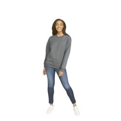 Bluza z okrągłym dekoltem Gildan Midweight Softstyle. Szare bluzy GILDAN, xl, bez wzorów, z bawełny, klasyczne, bez ramiączek, bez kaptura. Za 125.00 zł.