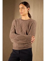 Perfect Cashmere Kaszmirowy sweter "Penden" w kolorze szarobrązowym rozmiar: S. Brązowe swetry Perfect Cashmere, s, bez wzorów, z kaszmiru, bez ramiączek. Za 808.81 zł.