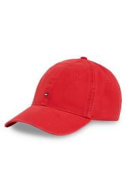 Tommy Hilfiger Czapka z daszkiem Essential Flag Soft Cap AW0AW17131 Czerwony. Czerwone czapki z daszkiem Tommy Hilfiger, bez wzorów, z bawełny. Za 109.99 zł.