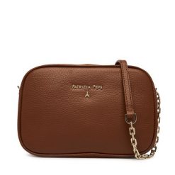 Torebka Patrizia Pepe. Brązowe listonoszki Patrizia Pepe, bez wzorów, bez dodatków. Za 689.99 zł.