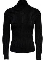ONLY Golf "Karol" w kolorze czarnym rozmiar: XL. Czarne swetry ONLY, xl, bez wzorów, prążkowane, bez ramiączek. Za 100.99 zł.