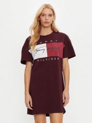 Tommy Hilfiger Sukienka codzienna UW0UW05631 Czerwony Relaxed Fit. Czerwone sukienki Tommy Hilfiger, na co dzień, s, bez wzorów, z bawełny, bez kołnierzyka, bez ramiączek, proste. Za 149.99 zł.